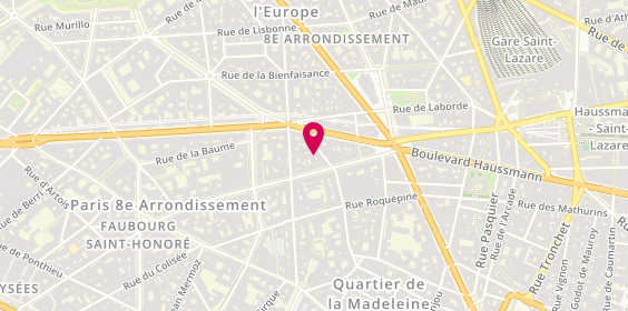 Plan de Librairie Galerie Emmanuel Hutin, 5 Rue d'Argenson, 75008 Paris