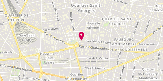 Plan de La Cornaline, 62 Rue Saint-Lazare, 75009 Paris