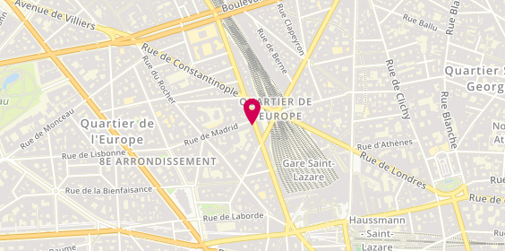 Plan de La Flûte de Pan, 49 Rue de Rome, 75008 Paris
