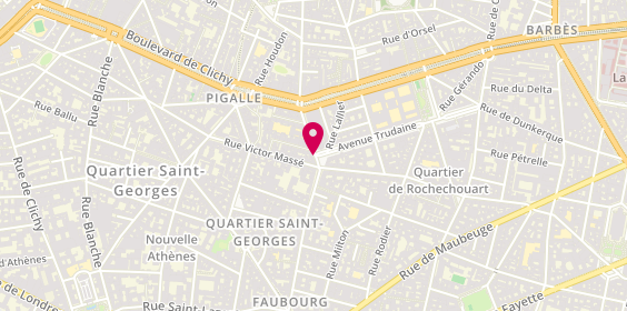 Plan de L'Atelier 9, 59 rue des Martyrs, 75009 Paris