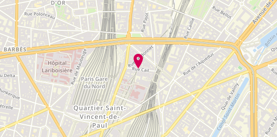 Plan de Shri Bharathi, 18 Rue Cail, 75010 Paris