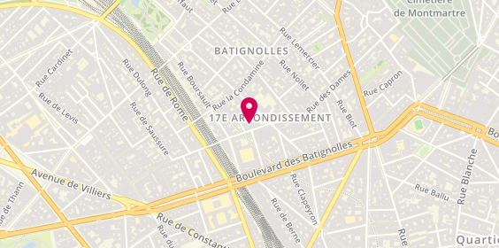 Plan de La Librairie de J.B, 52 Rue des Dames, 75017 Paris