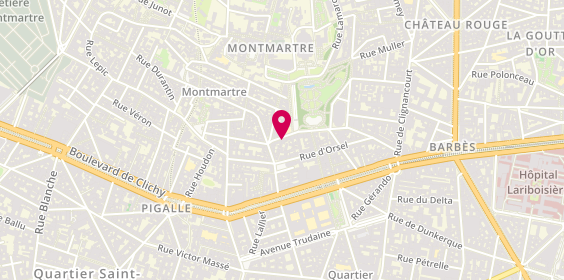Plan de Au Pied de la Lettre, 5 Rue Tardieu, 75018 Paris