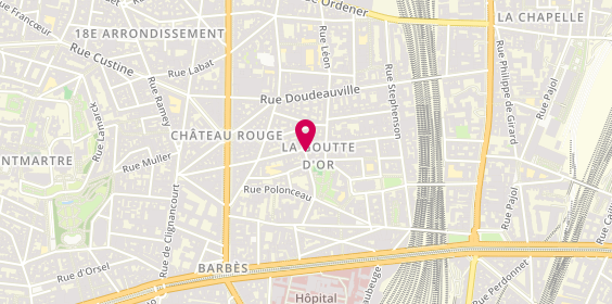Plan de La Régulière, 43 Rue Myrha, 75018 Paris