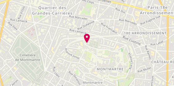 Plan de L'Attrape-Cœurs BD et Jeunesse, 4 place Constantin Pecqueur, 75018 Paris