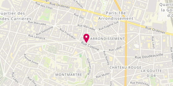 Plan de Le Roi Lire, 54 Rue Custine, 75018 Paris