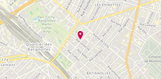 Plan de Librairie le zèbre Rouge, 33 Rue Brochant, 75017 Paris