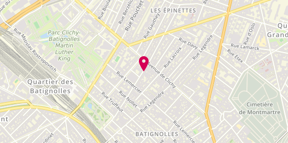 Plan de Librairie des Batignolles, 48 Rue des Moines, 75017 Paris