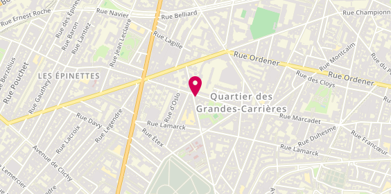 Plan de Librairie le Pas Sage, 80 Rue Joseph de Maistre, 75018 Paris