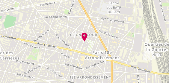 Plan de Librairie Chemin des Arts, 46 Rue Hermel, 75018 Paris