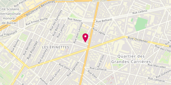 Plan de Sardine à Lire, 4 Rue Collette, 75017 Paris