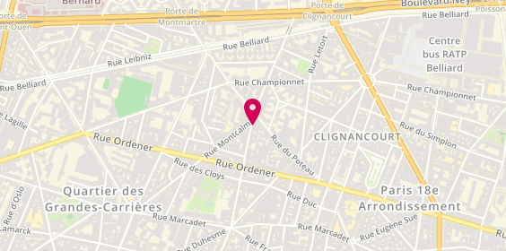 Plan de Maktabat Berfin, 58 Rue du Ruisseau, 75018 Paris