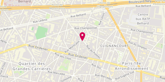 Plan de L'Humeur Vagabonde, 43 Rue du Poteau, 75018 Paris