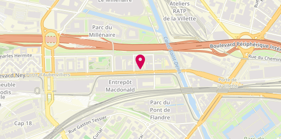 Plan de SAS Paul Boulinier du Quartier Latin, 144 Boulevard Macdonald, 75019 Paris