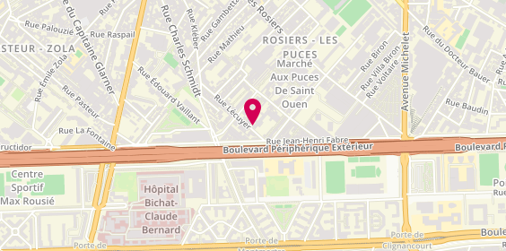 Plan de Librairie de l'Avenue- Henri & Laurence Veyrier - Marché aux Puces, 31 Rue Lécuyer, 93400 Saint-Ouen-sur-Seine
