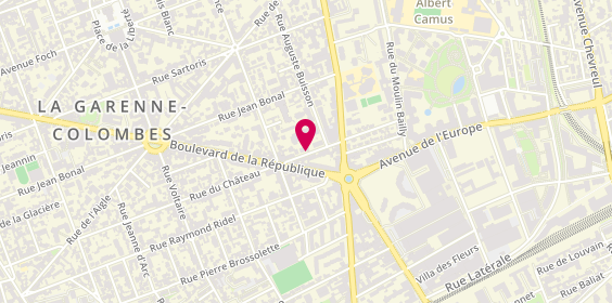 Plan de La Nouv Distribution Med Novamed, 12 Rue du Château, 92250 La Garenne-Colombes