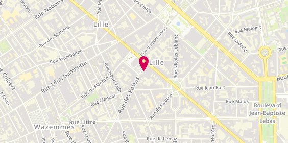 Plan de L'Affranchie, 6 place Sébastopol, 59000 Lille
