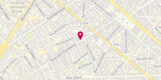 Plan de Le Bateau Livre, 154 Rue Léon Gambetta, 59000 Lille