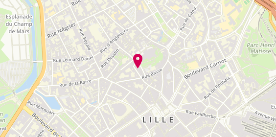 Plan de Librairie Godon, 16 Rue Bartholomé Masurel, 59800 Lille