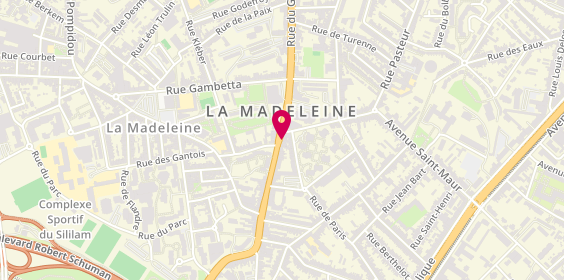 Plan de Librairie du côté de la Madeleine, 150 Rue du Général de Gaulle, 59110 La Madeleine
