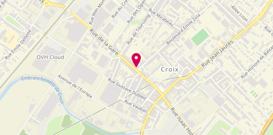 Plan de Librairie Les Lisières - Croix, 28 Rue de la Gare, 59170 Croix